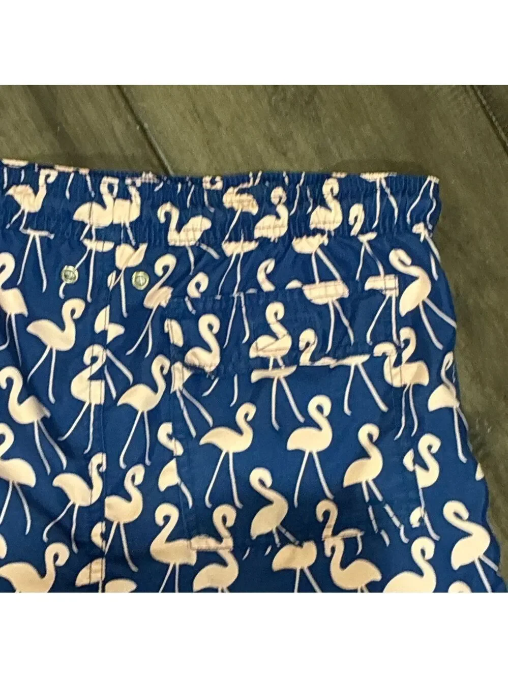 Tom & Teddy Rose Flamingos Classic Swim Shorts - Size Boys 11/12